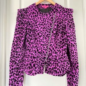 Betsey Johnson pink leopard jacket